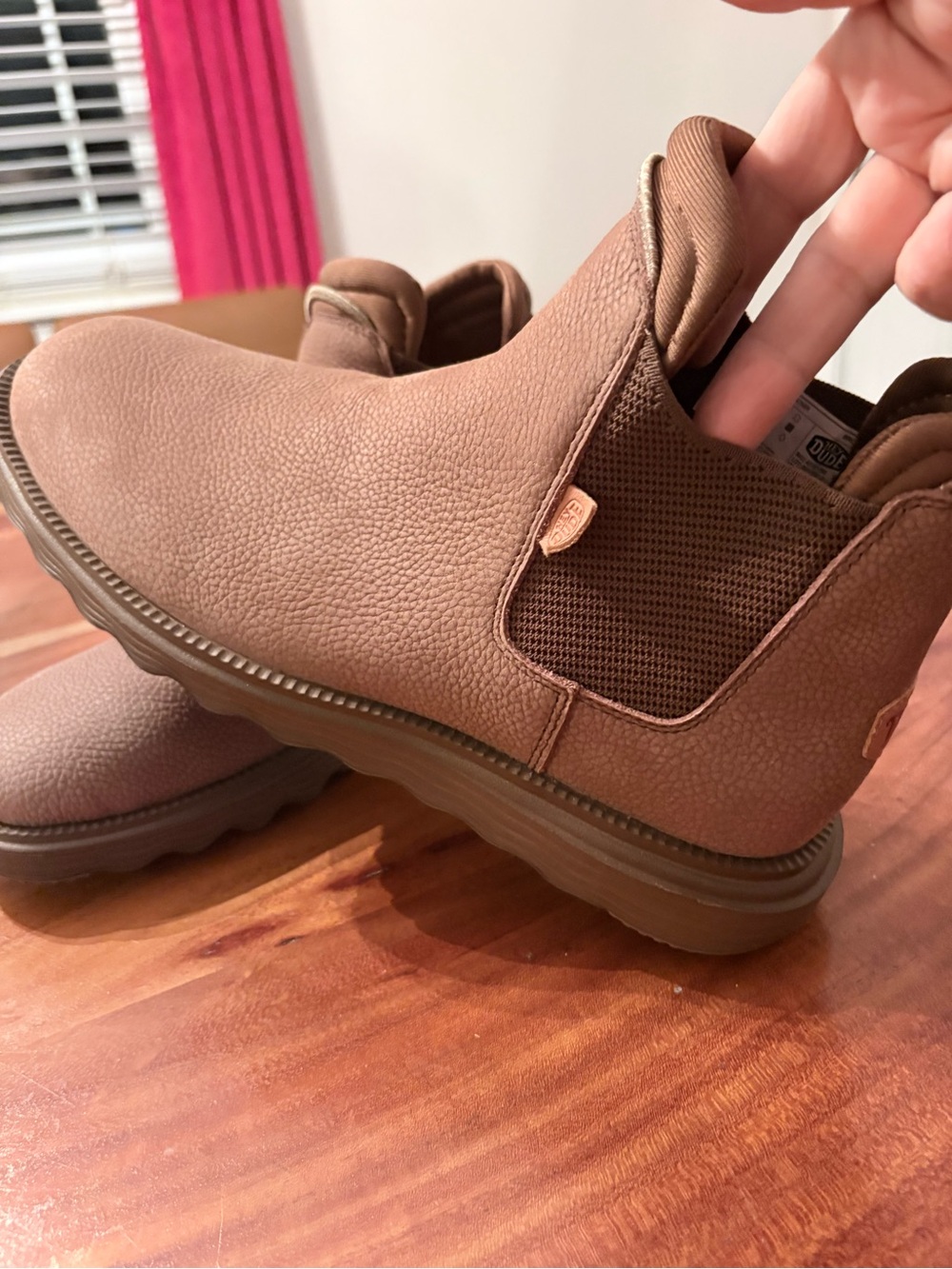 Hey Dude Men's Tan Brown Chukka Slip-On Boots